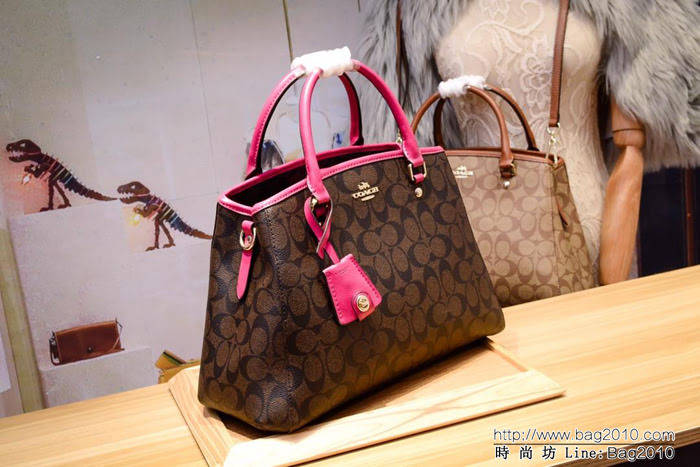 COACH蔻馳 原單經典款 戴妃包 pvb配頭層牛皮 實用大氣款 34608 手提斜挎包  Chz1411